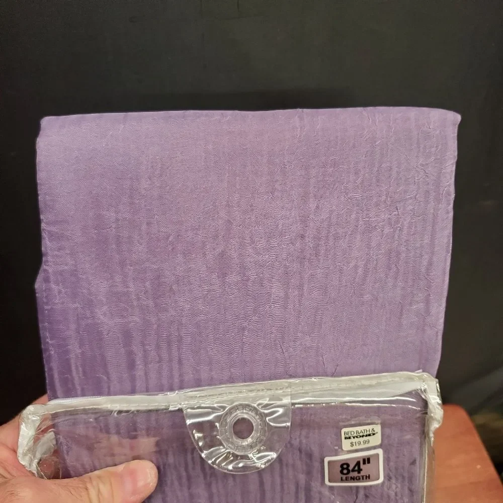 Purple Crushed Voile Sheer 50 W x 84 L